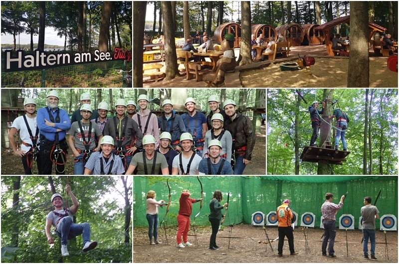 Digital Life Sciences Firmenevent im Kletterwald mit Bogenschießen