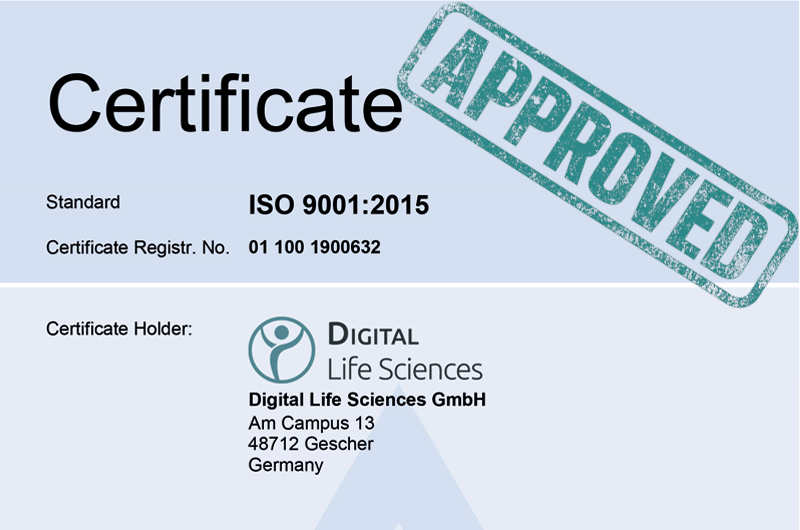 Re-Certification Digital Life Sciences GmbH ISO 9001-2015