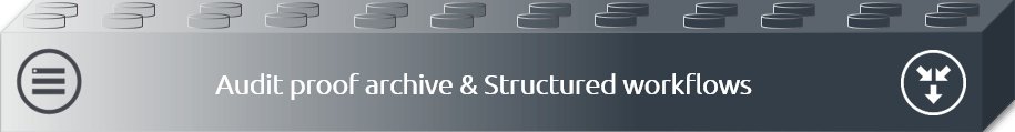 Illustration of the tile Audit-proof archive / Structured workflows