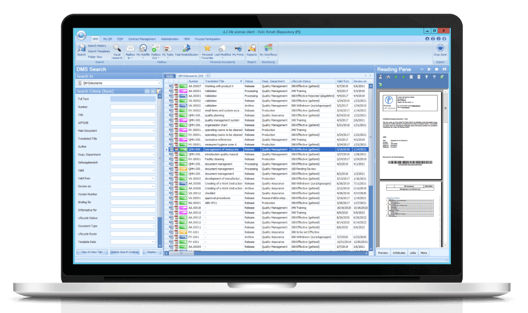 Illustration of a notebook on which the document control of Digital Life Sciences is mapped