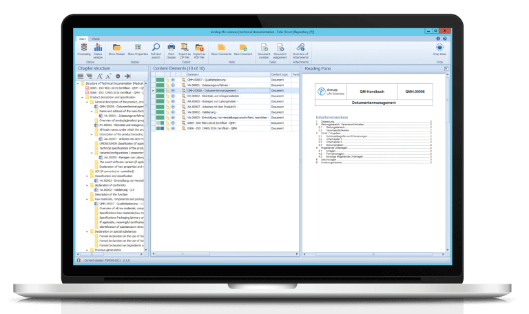 Notebook with the technical documentation of Digital Life Sciences
