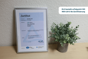 DLS besteht erfolgreich ISO 90012015 Re-Zertifizierung